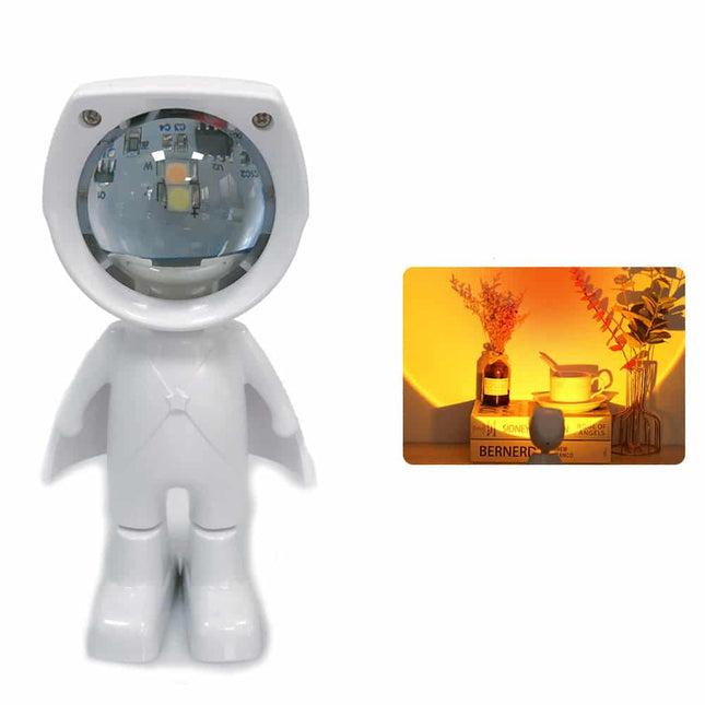 Astronaut projektorlampa för solnedgångsljus