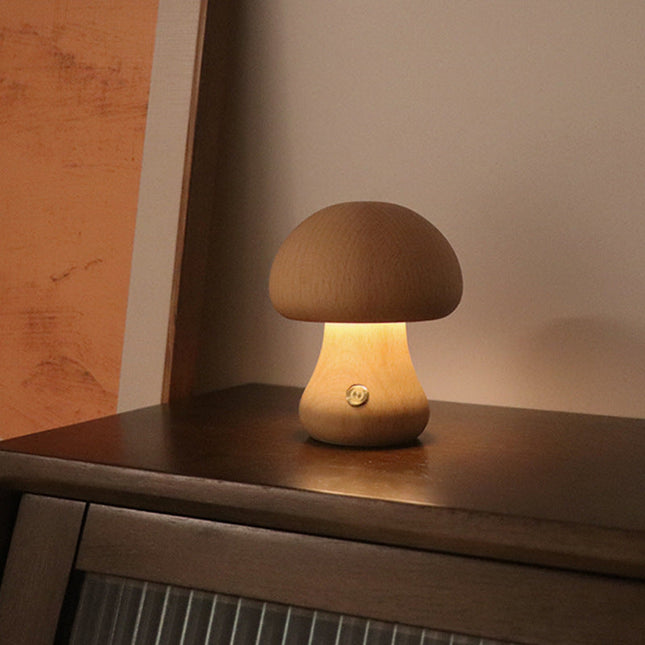 Brun LED svamplampa för sovrum