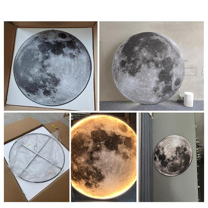 Modern vägglampa i form av månen