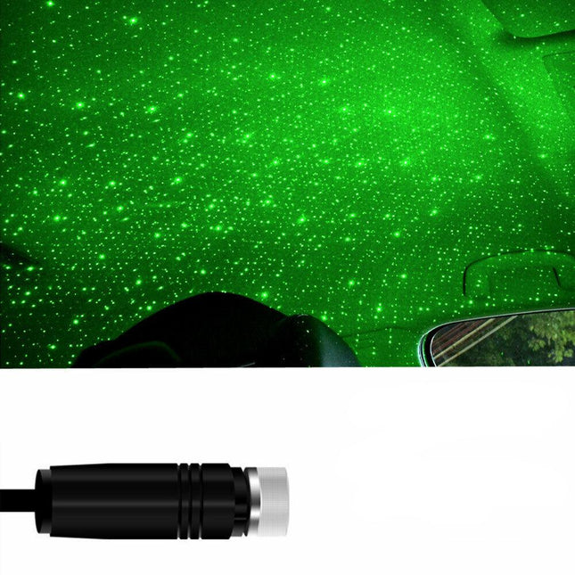 Grön LED stjärnprojektor för bil