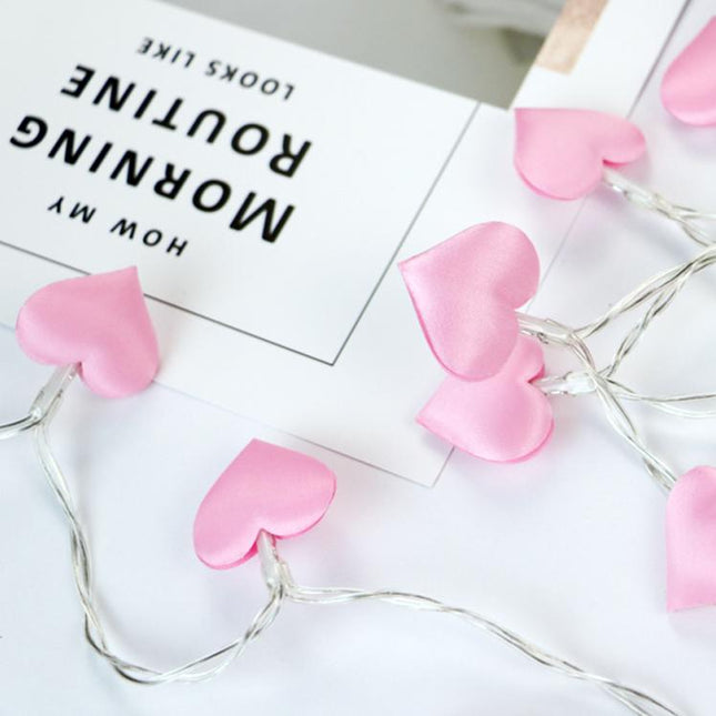 Ljusslinga för barn med rosa hjärtan