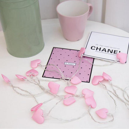 Ljusslinga för barn med rosa hjärtan