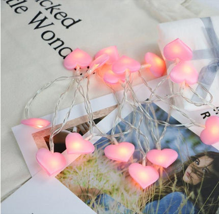 Ljusslinga för barn med rosa hjärtan