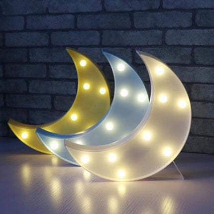 Färgglad LED nattlampa formad som måne