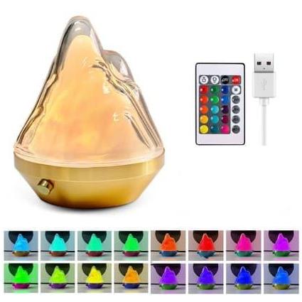 Bergsformad nattlampa med 16 olika färger