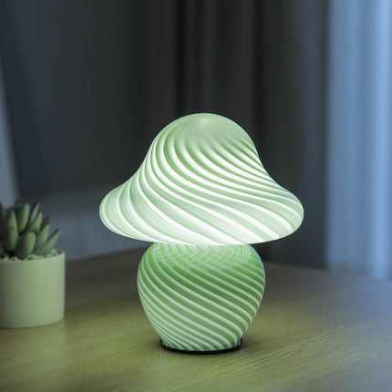 Nattlampa svamp design i glas