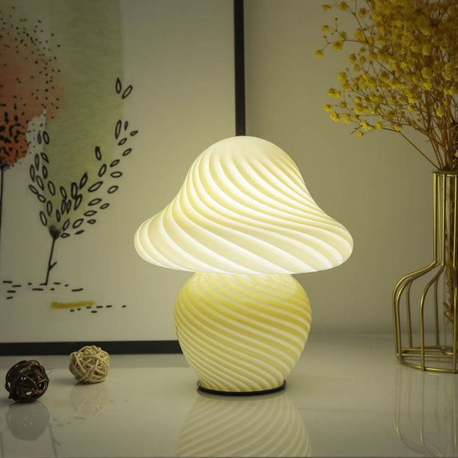 Nattlampa svamp design i glas