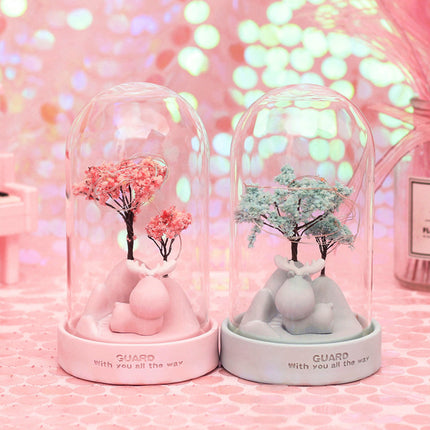 Dekorativ nattlampa med rosa träd