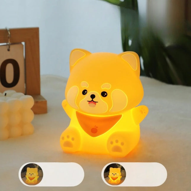 Kawaii nattlampa i form av hund