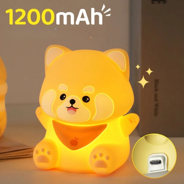 Kawaii nattlampa i form av hund