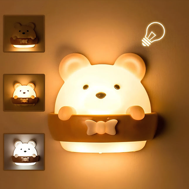 Uppladdningsbar och dimbar nattlampa nallebjörn