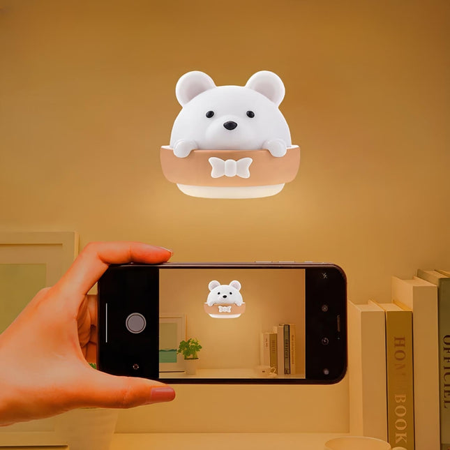 Uppladdningsbar och dimbar nattlampa nallebjörn
