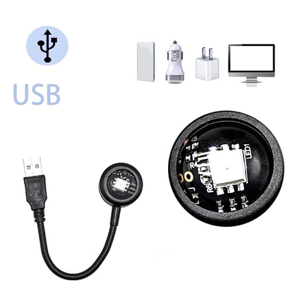 Liten USB-lampa med solnedgångsprojektion