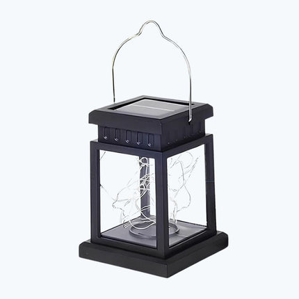Solcellsdriven bärbar lampa i lyktstil
