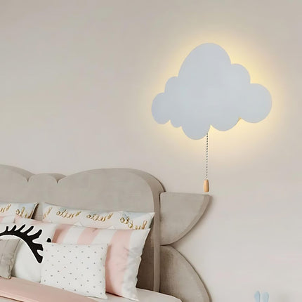 Vägglampa i metall moln och måne