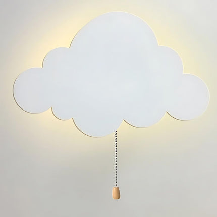 Vägglampa i metall moln och måne