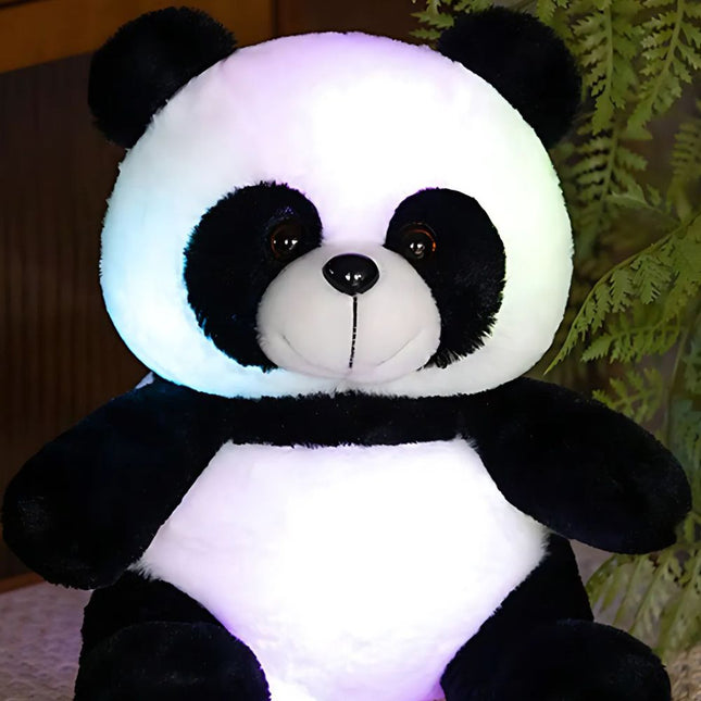 Mjukt pandagosedjur med inbyggd nattlampa