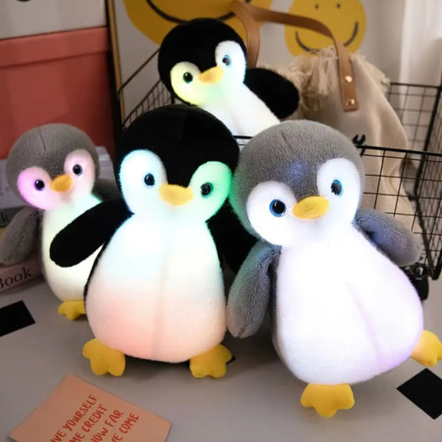Gosedjur pingvin med LED nattlampa