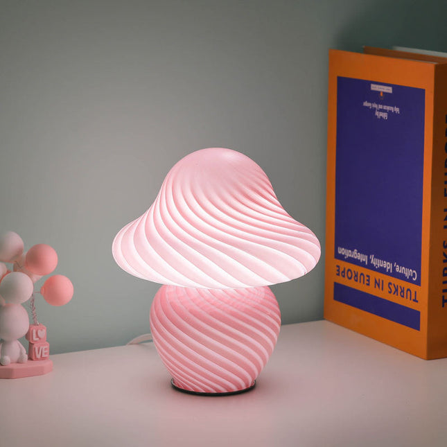 Nattlampa svamp design i glas