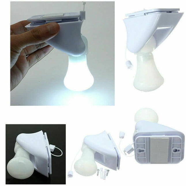 Bärbar LED-lampa med dragsnöre