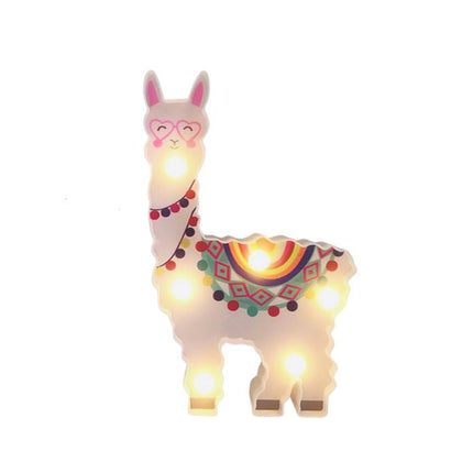 Söt LED vägglampa formad som lama