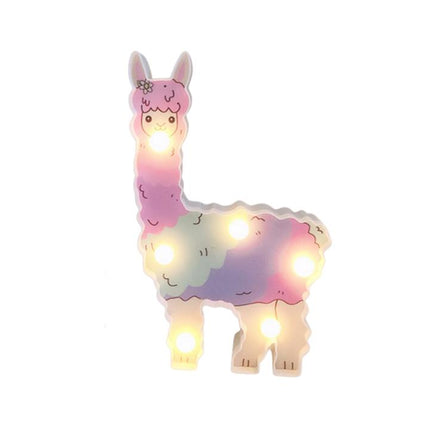 Söt lama LED vägglampa barnrum