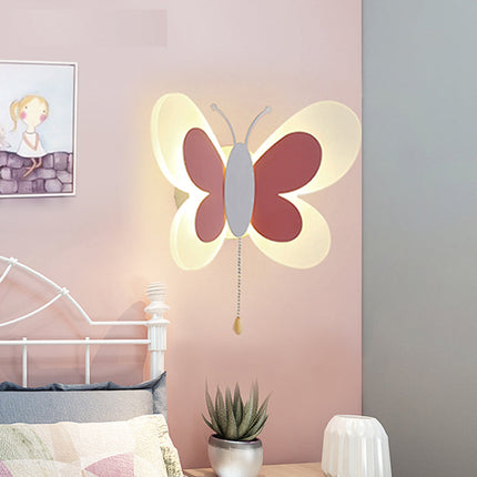 Fjäril LED vägglampa för barnkammare