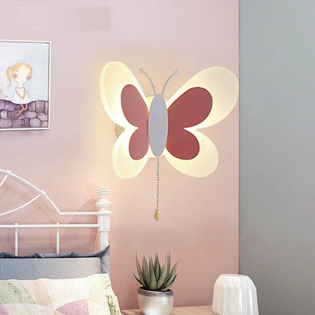 Fjäril LED vägglampa för barnkammare