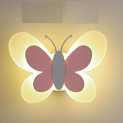Fjäril LED vägglampa för barnkammare
