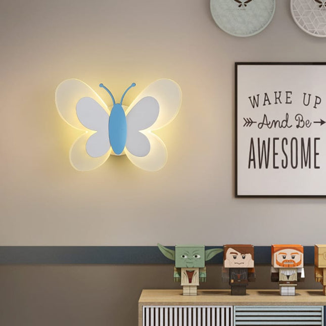 Fjäril LED vägglampa för barnkammare