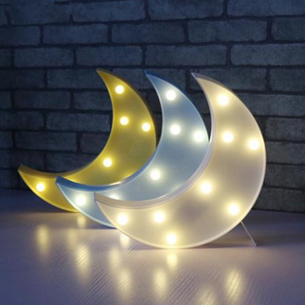 Dekorationslampa måne med LED-lampor