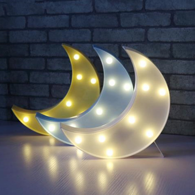 Dekorationslampa måne med LED-lampor