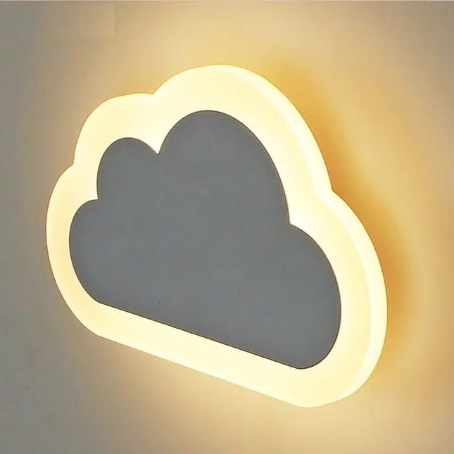 Vägglampa moln i akryl med LED
