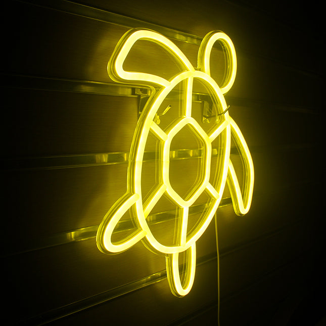 LED neonskylt sköldpadda för väggdekoration