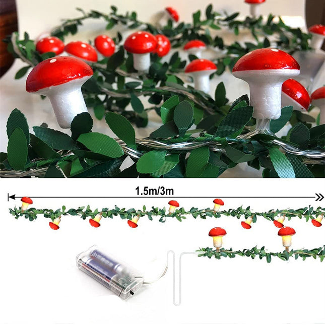 Ljusslinga med svampar för barnrummet