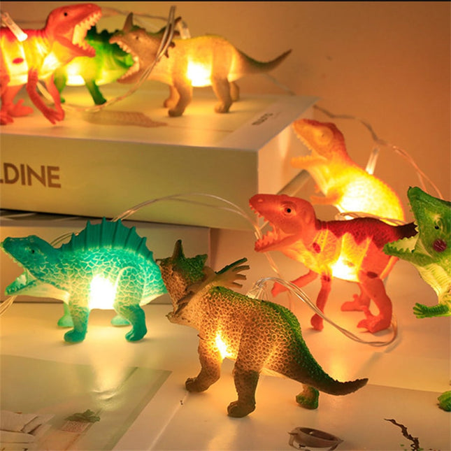 Ljusslinga med dinosaurier för barnrum