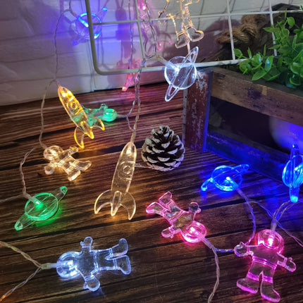 LED ljusslinga med rymdmotiv för barn