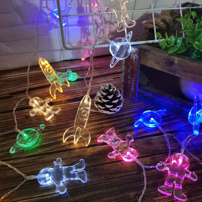 LED ljusslinga med rymdmotiv för barn