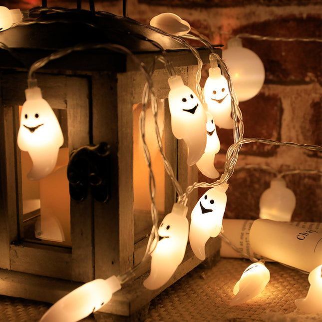 Ljusslinga med spöken för Halloween-dekoration