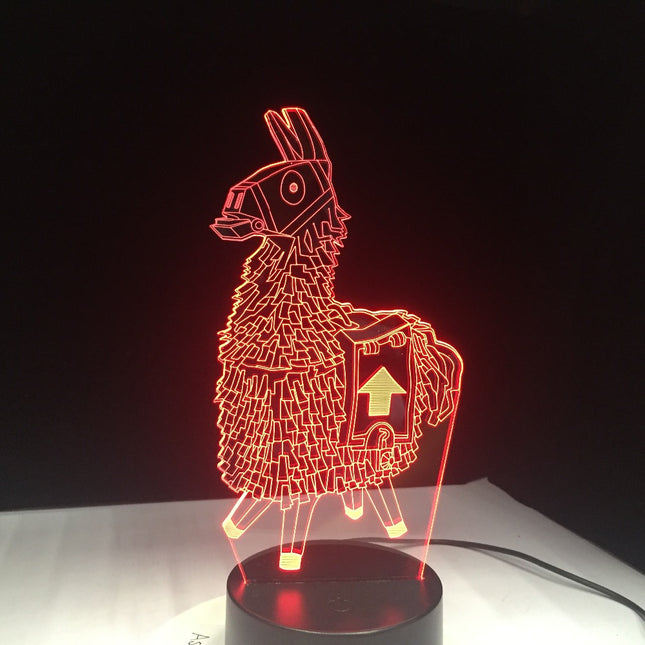 Fortnite lama 3D LED nattlampa