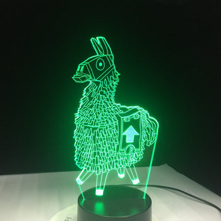 Fortnite lama 3D LED nattlampa