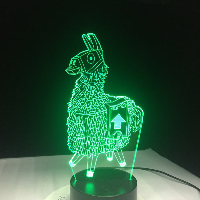 Fortnite lama 3D LED nattlampa