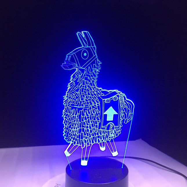 Fortnite lama 3D LED nattlampa