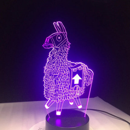 Fortnite lama 3D LED nattlampa