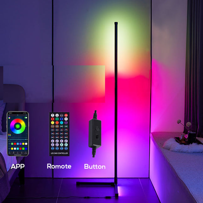 Modern LED golvlampa med regnbågsfärger