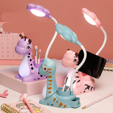 Dinosaurie skrivbordslampa LED för barn