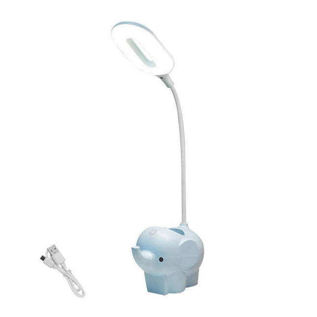 Bordslampa elefant med LED och pennhållare