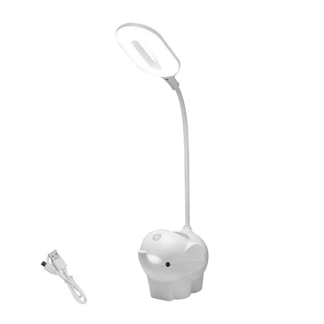 Bordslampa elefant med LED och pennhållare