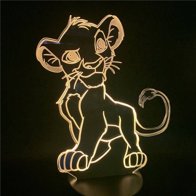Simba Lejonkungen 3D LED nattlampa