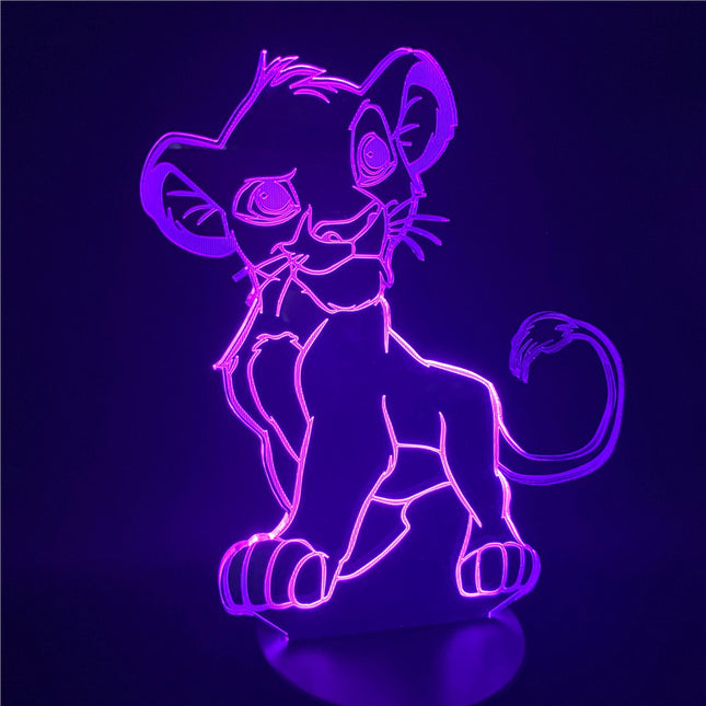 Simba Lejonkungen 3D LED nattlampa